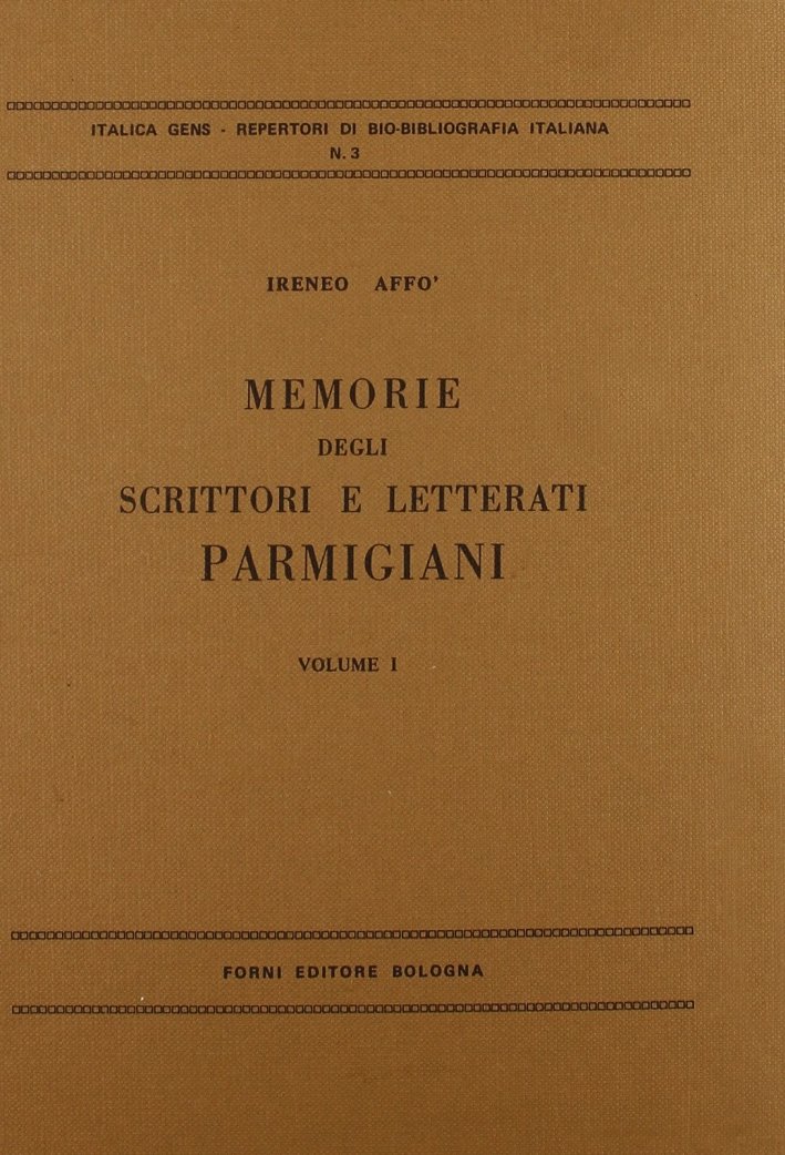 Memorie degli Scrittori e Letterati Parmigiani | Immagine principale
