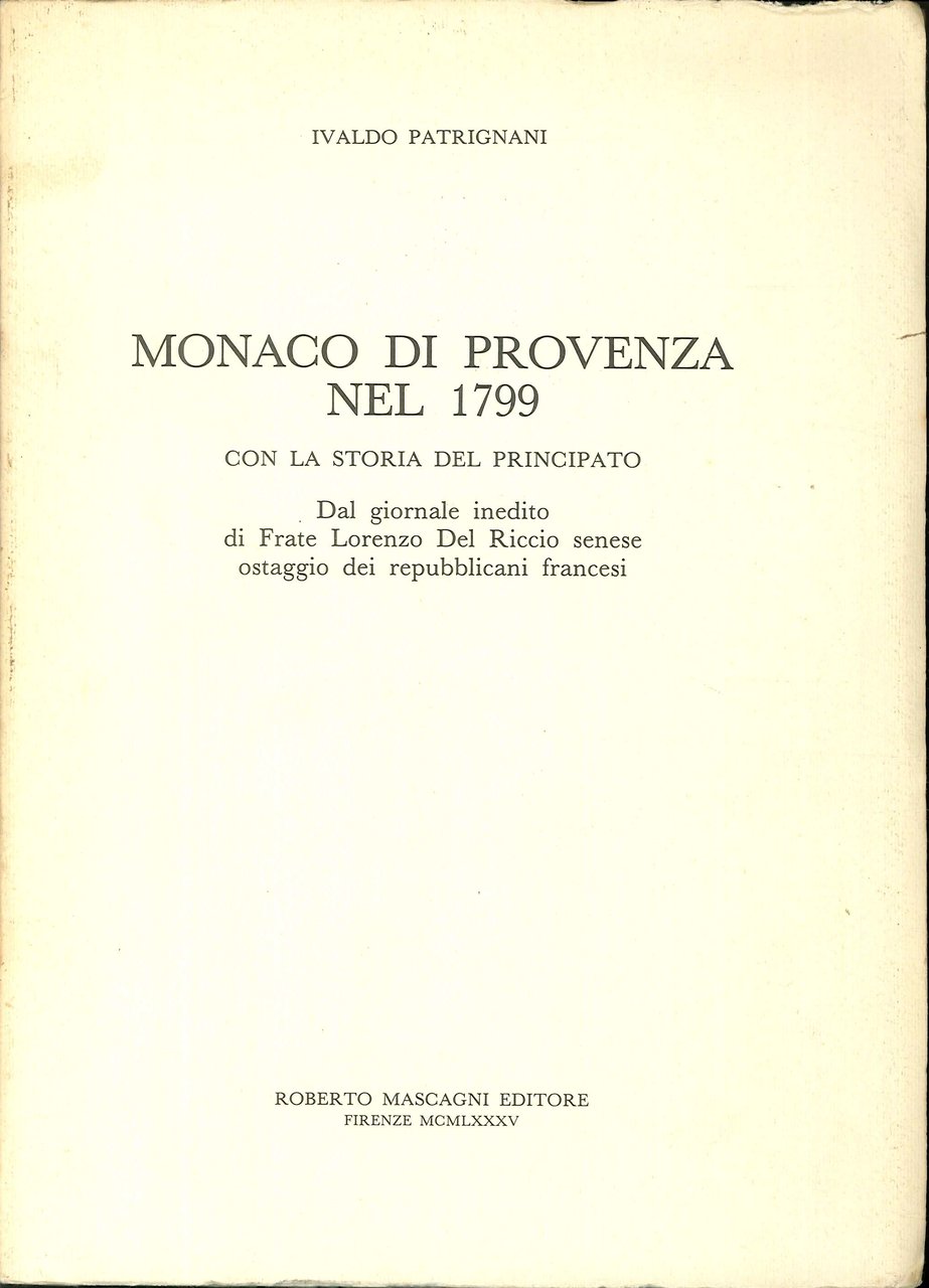 Monaco di Provenza nel 1799. Con la Storia del Principato … | Immagine principale