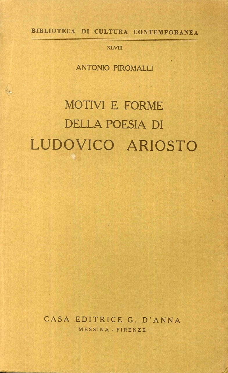 Motivi e Forme della Poesia di Ludovico Ariosto | Immagine principale