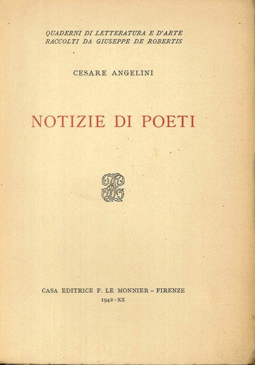 Notizie di poeti | Immagine principale