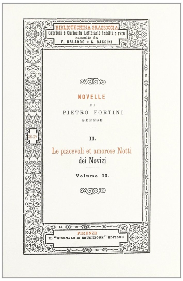 Novelle. Vol. 2/2: Le piacevoli et amorose notti de' novizi | Immagine principale