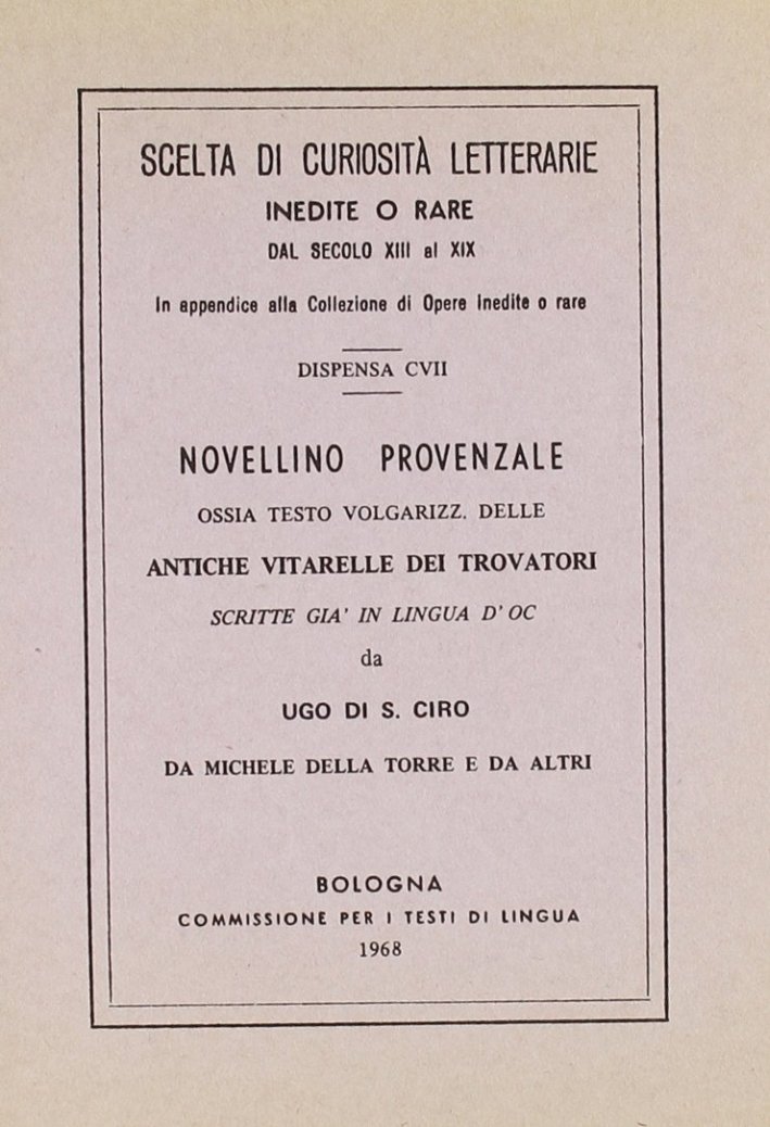 Novellino provenzale (rist. anast.)