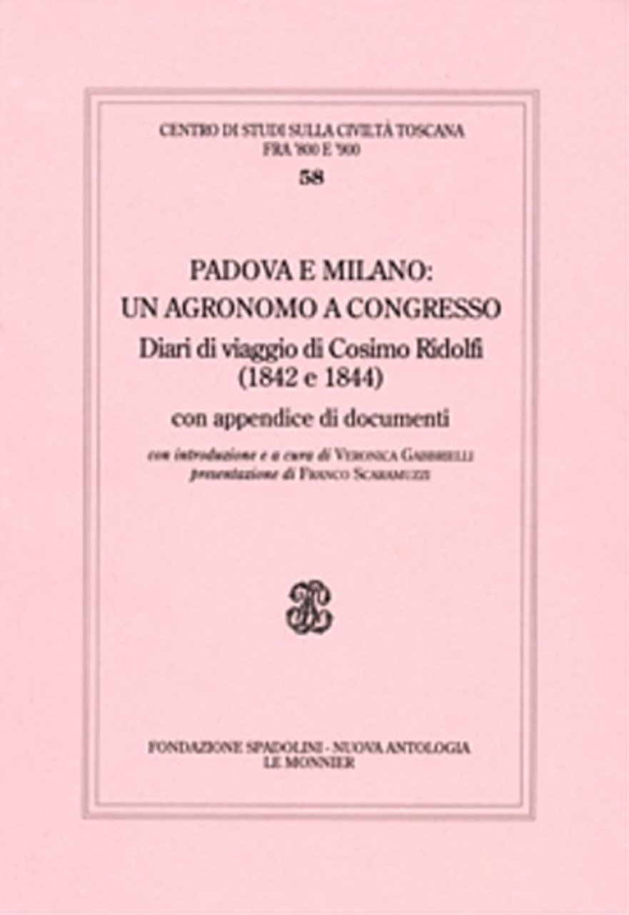 Padova e Milano: un agronomo a Congresso. Diari di viaggio … | Immagine principale