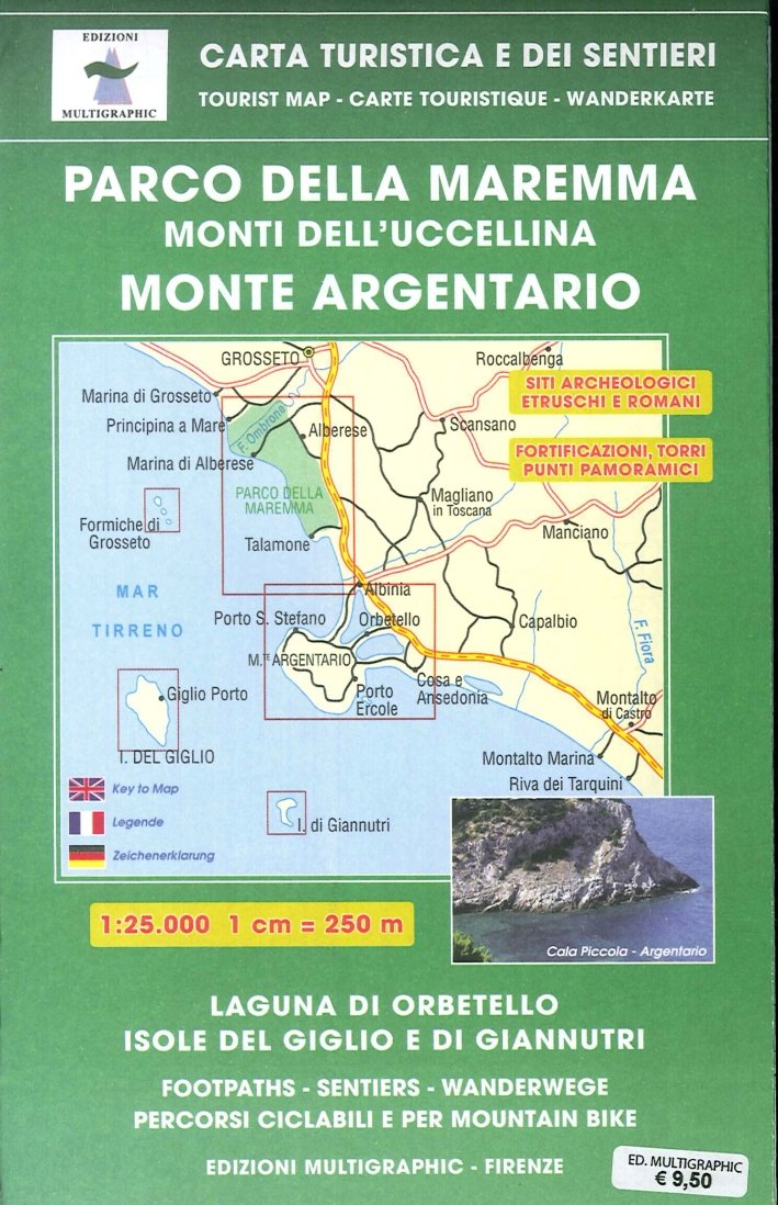 Parco Maremma. Monti dell'Uccellina. Monte argentario. 1: 25.000. 504