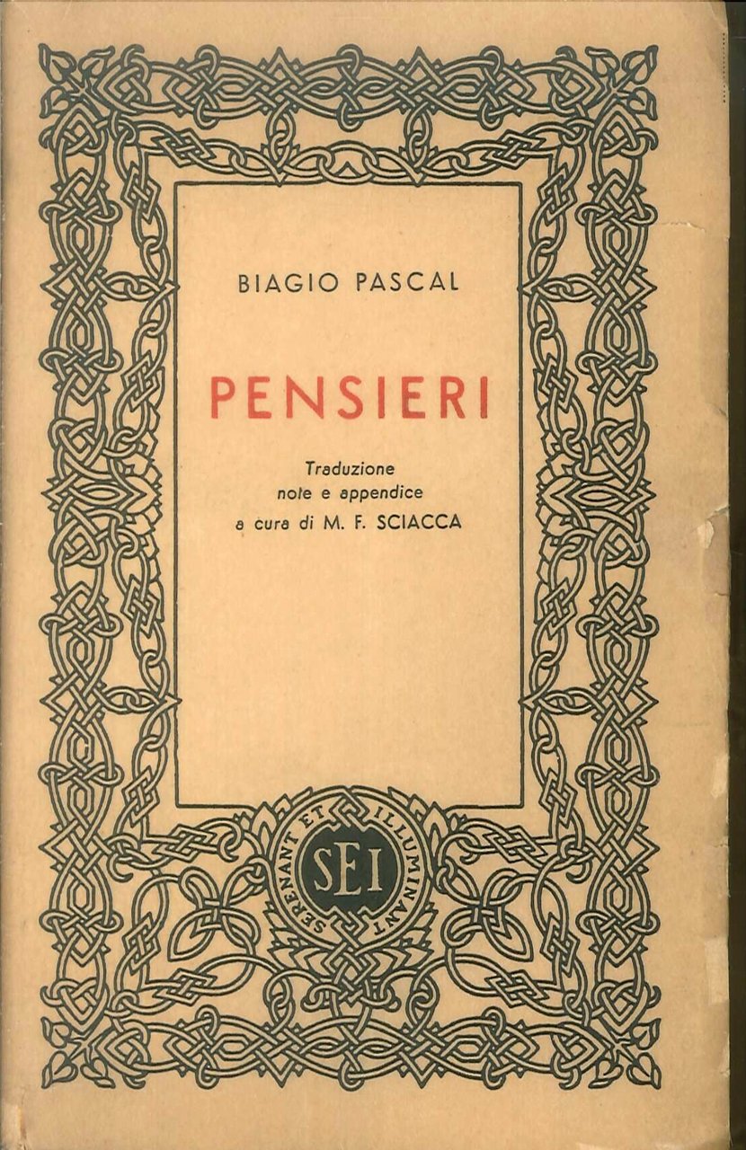 pensieri, Torino, SEI - Società Editrice Internazionale, 1956
