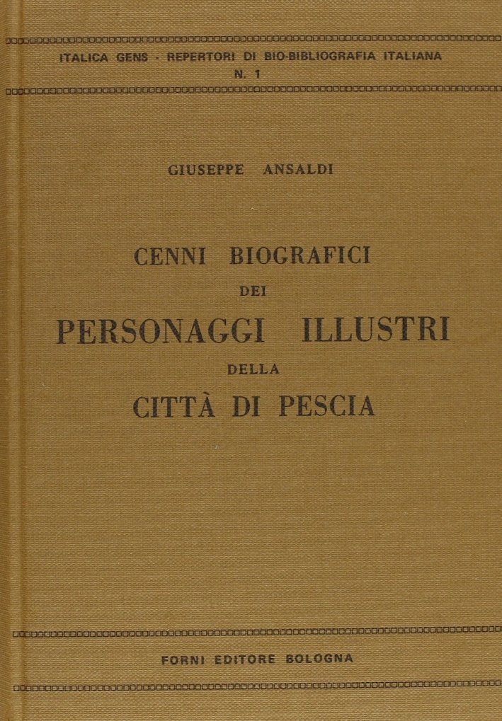 Personaggi Illustri di Pescia e Dintorni. Cenni Biografici | Immagine principale