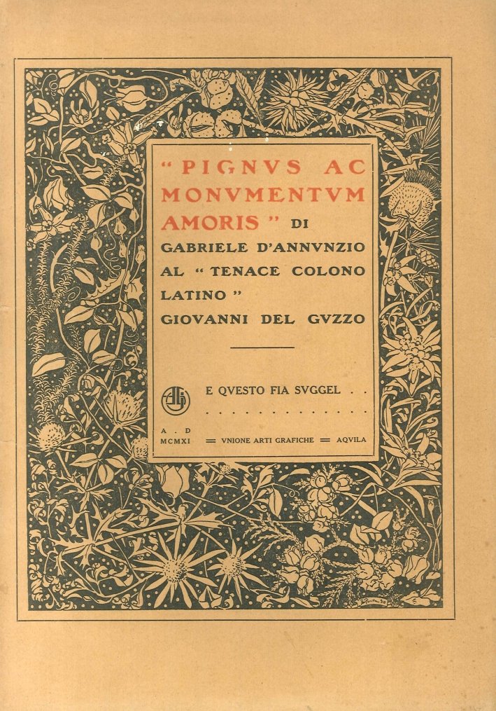 Pignus Ac Monumentum Amoris. Di Gabriele d'Annunzio al "Tenace Colono … | Immagine principale
