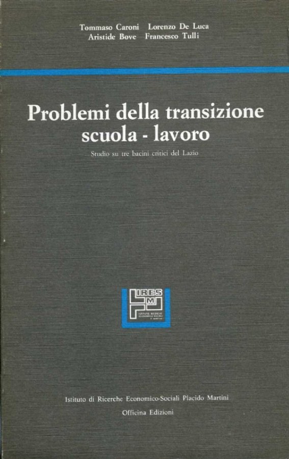 Problemi della transizione scuola-lavoro Studio su tre bacini critici del … | Immagine principale