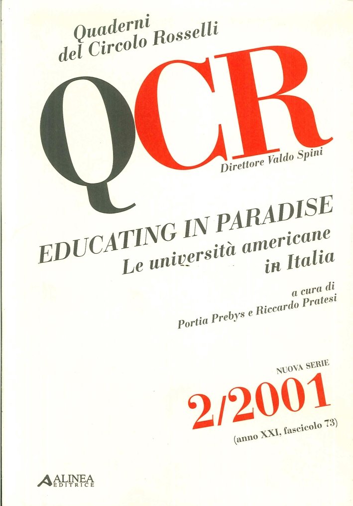 QCR. 2. 2001. "Educating in Paradise": le Università Americane in …