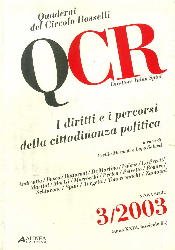 QCR. 3. 2003. I Diritti e i Percorsi della Cittadinanza …