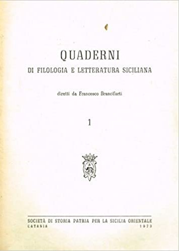 Quaderni di Filologia e Letteratura Siciliana N.1. | Immagine principale