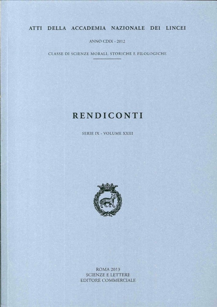 Rendiconti dell'Accademia Nazionale dei Lincei. Serie IX. Volume XXIII. Anno …