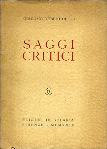 Saggi critici. Serie prima | Immagine principale
