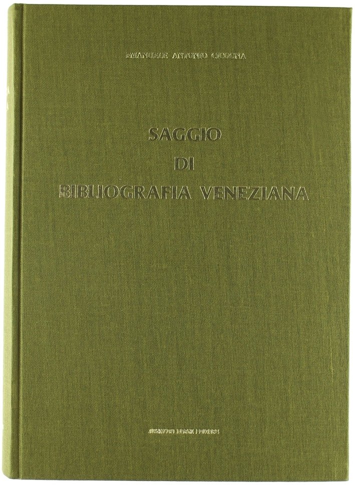 Saggio di bibliografia veneziana (rist. anast. Venezia, 1847) | Immagine principale