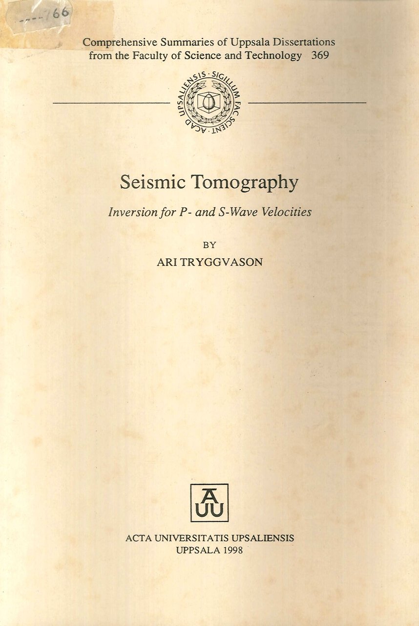 Seismic Tomography. Inversion for P- and S-wave Velocities | Immagine principale