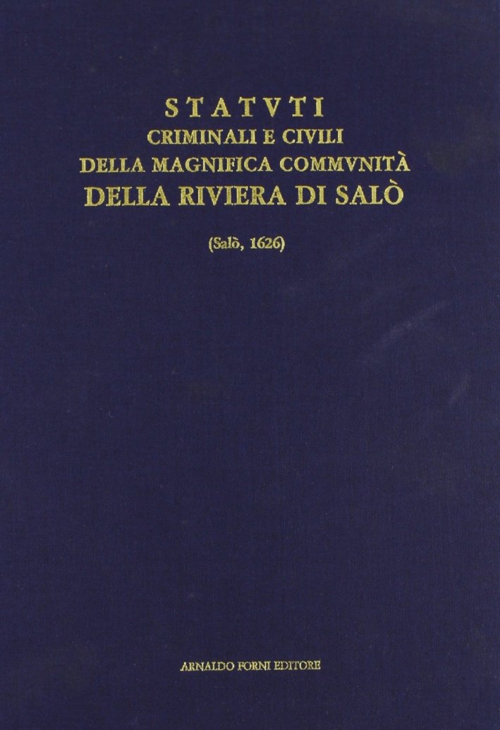 Statuti criminali et civili della magnifica communità della Riviera (rist. … | Immagine principale