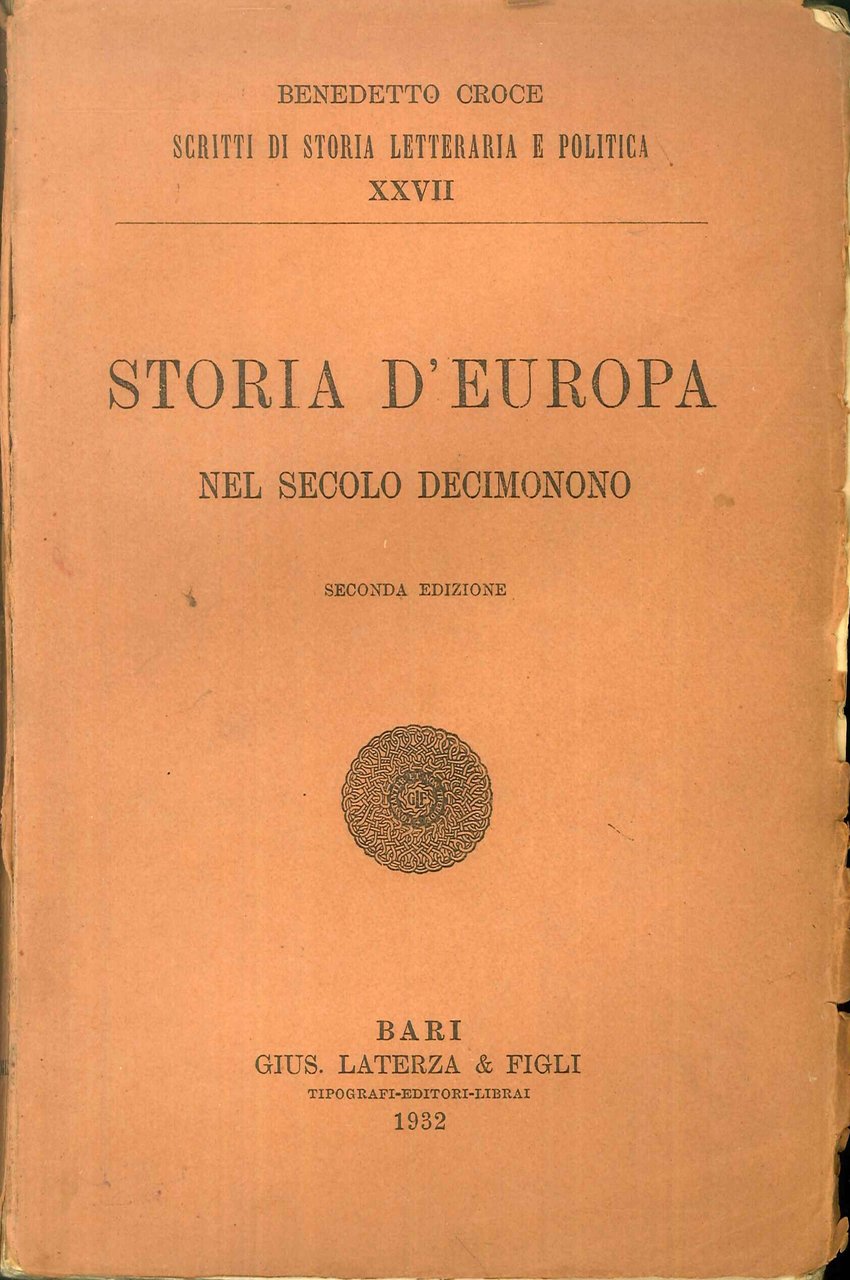 Storia d'Europa nel Secolo Decimonono.