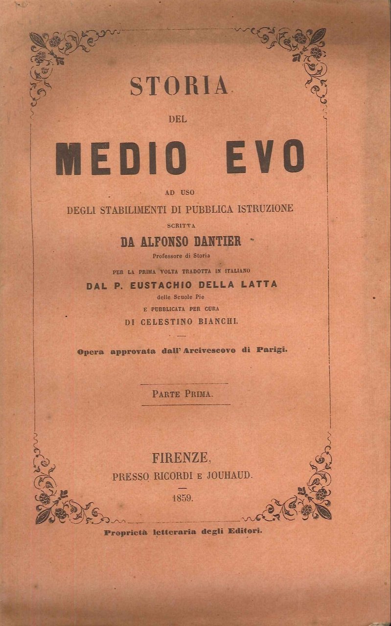 Storia del Medio Evo ad Uso degli Stabilimenti di Pubblica … | Immagine principale