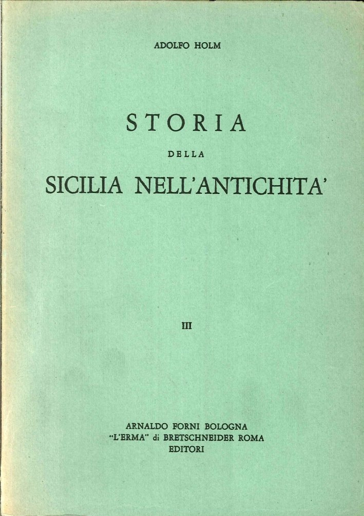 Storia della Sicilia nell'Antichità. Vol. 3. Parte 1 | Immagine principale