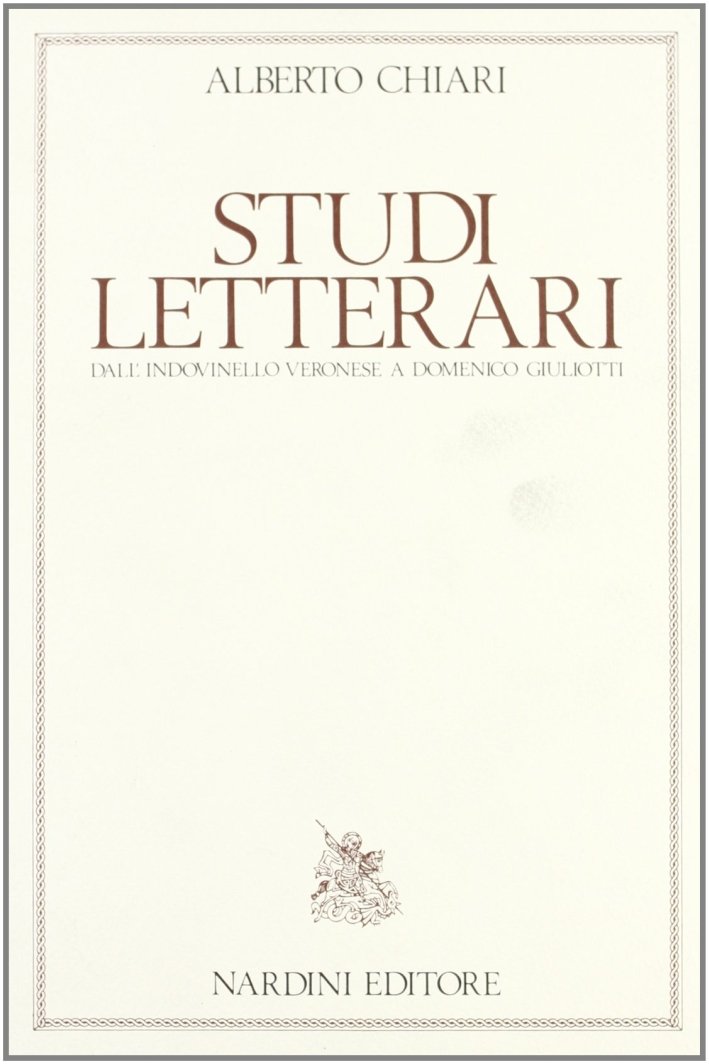 Studi letterari dall'indovinello veronese a Domenico Giuliotti | Immagine principale