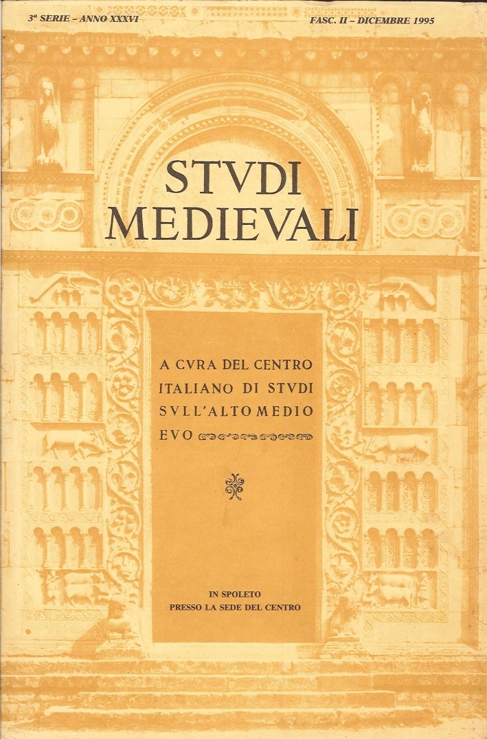 Studi Medievali 1995.[Edizione Incompleta. Disponibile Solo Fascicolo 2] | Immagine principale