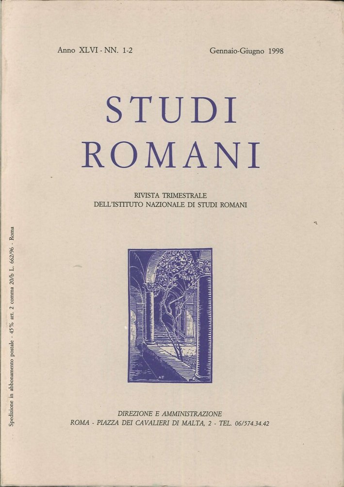 Studi Romani. Rivista Trimestrale dell'Istituto Nazionale di Studi Romani. Anno … | Immagine principale