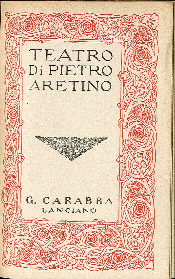 Teatro di Pietro Aretino. Vol.I-II-III