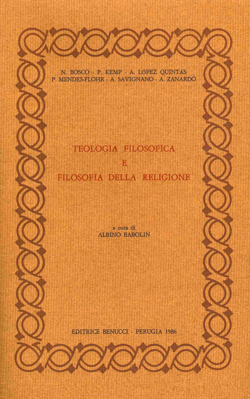 Teologia e filosofia e filosofia della religione. 22