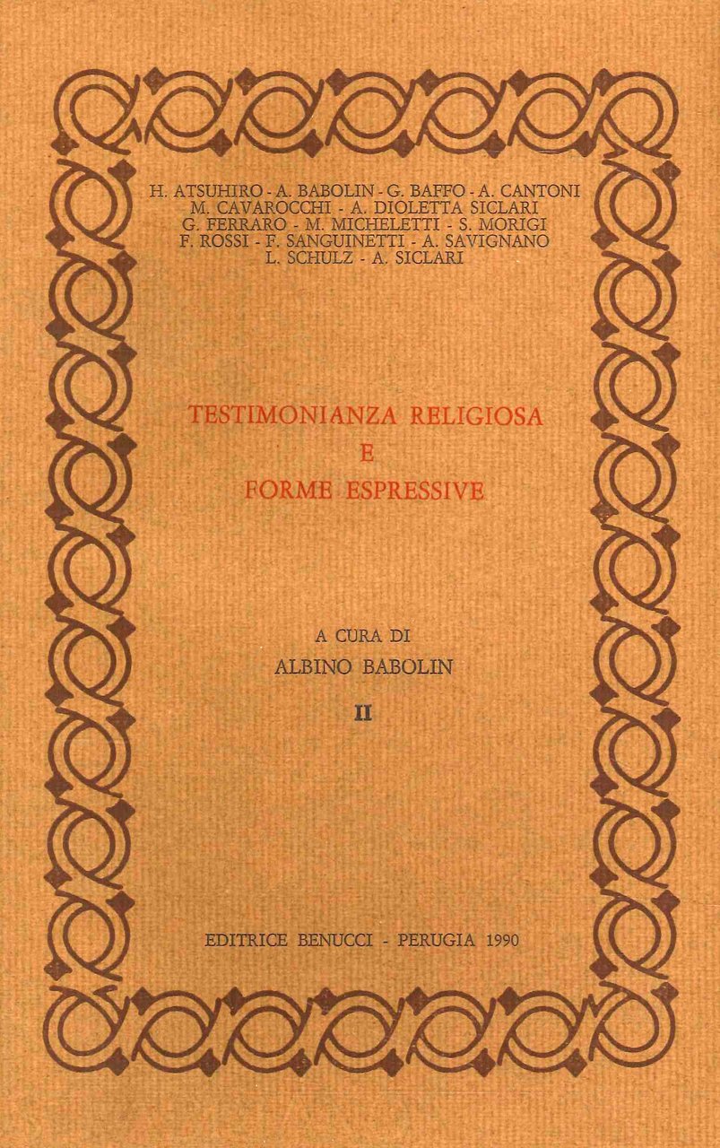 Testimonianza religiosa e forme espressive. 28