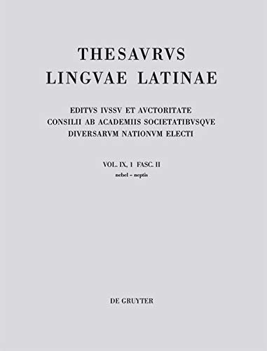 Thesaurus Linguae Latinae. Vol. IX, 1 Fasc. III