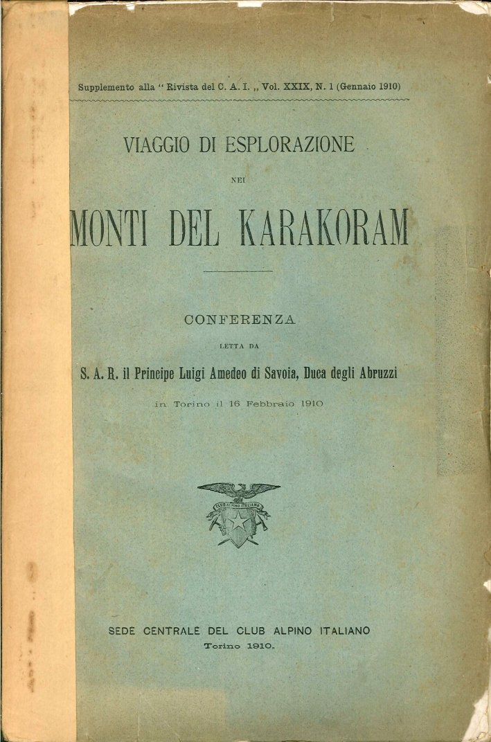 Viaggio di Esplorazione nei Monti del Karakoram Conferenza Letta in …