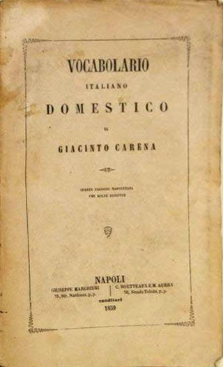 Vocabolario domestico prontuario di vocaboli attenenti a cose domestiche, e …