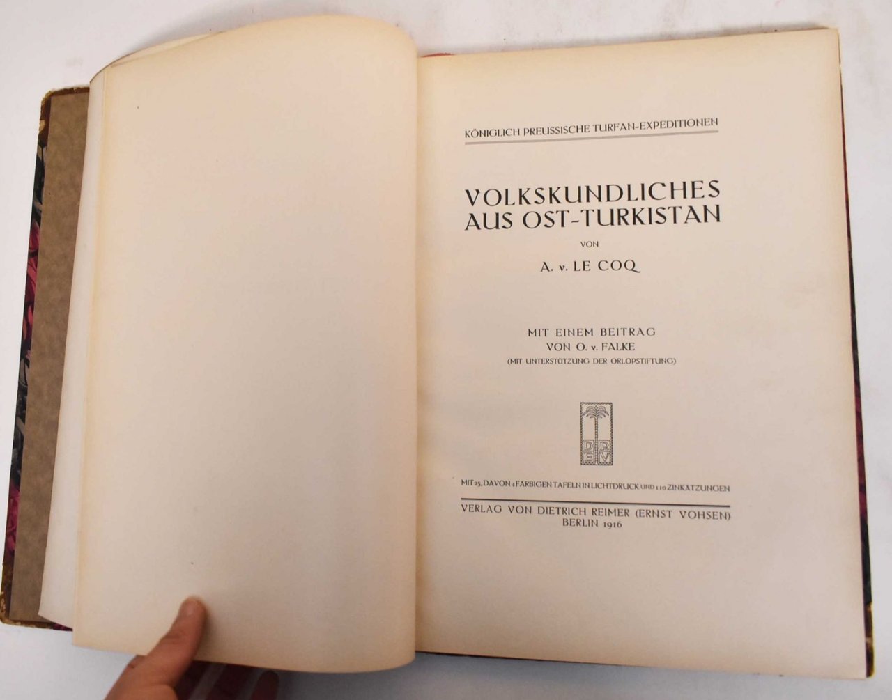 Volkskundliches aus ost-turkistan, Berlin, Dietrich Reimer, 1916