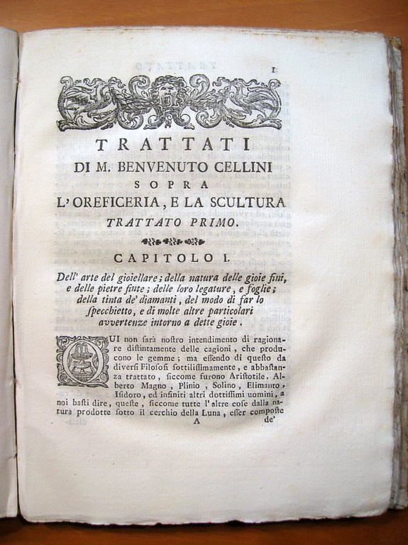 Due trattati. Uno dell'Oreficeria l'altro della Scultura.
