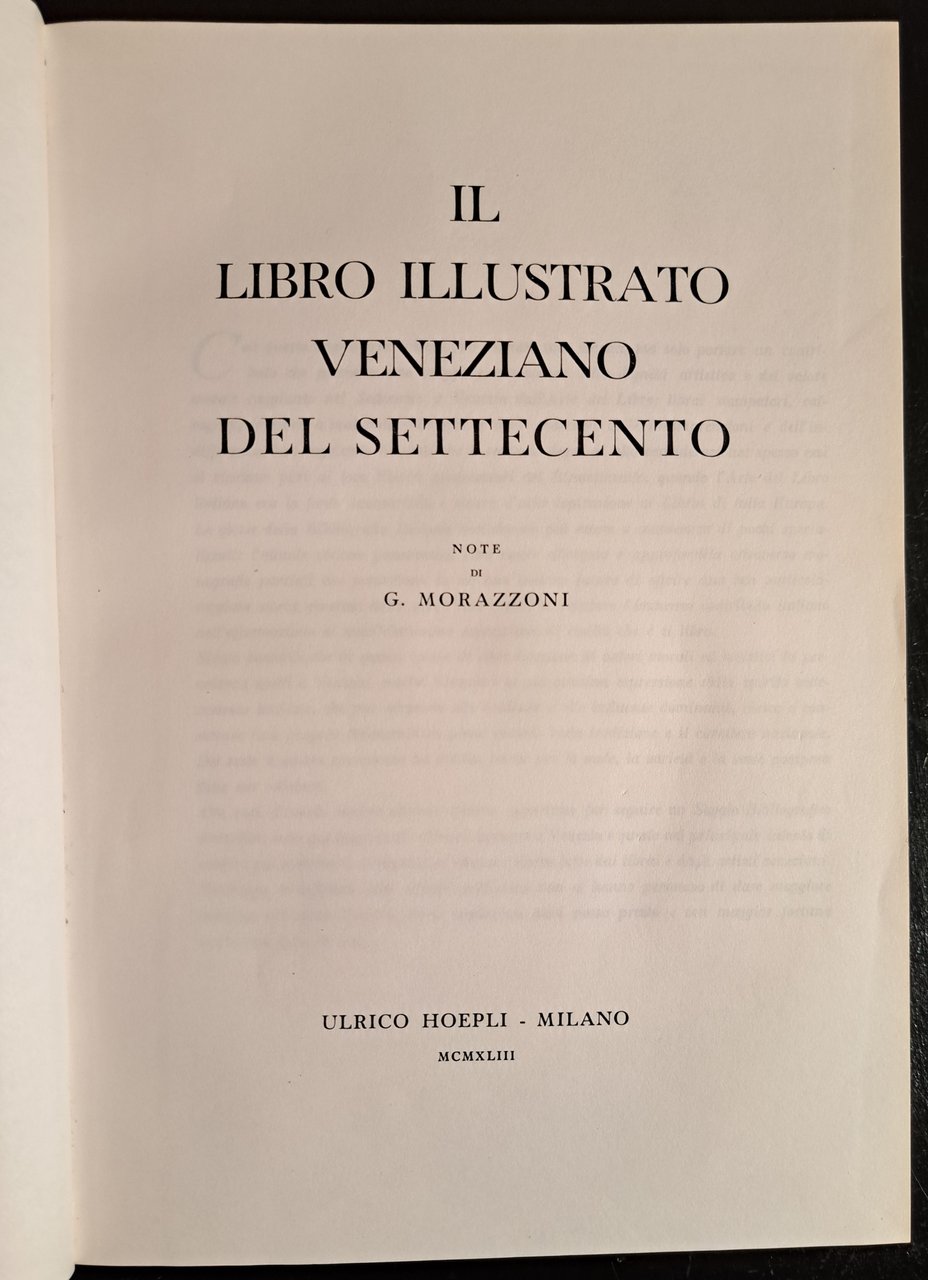 Il libro illustrato veneziano del settecento