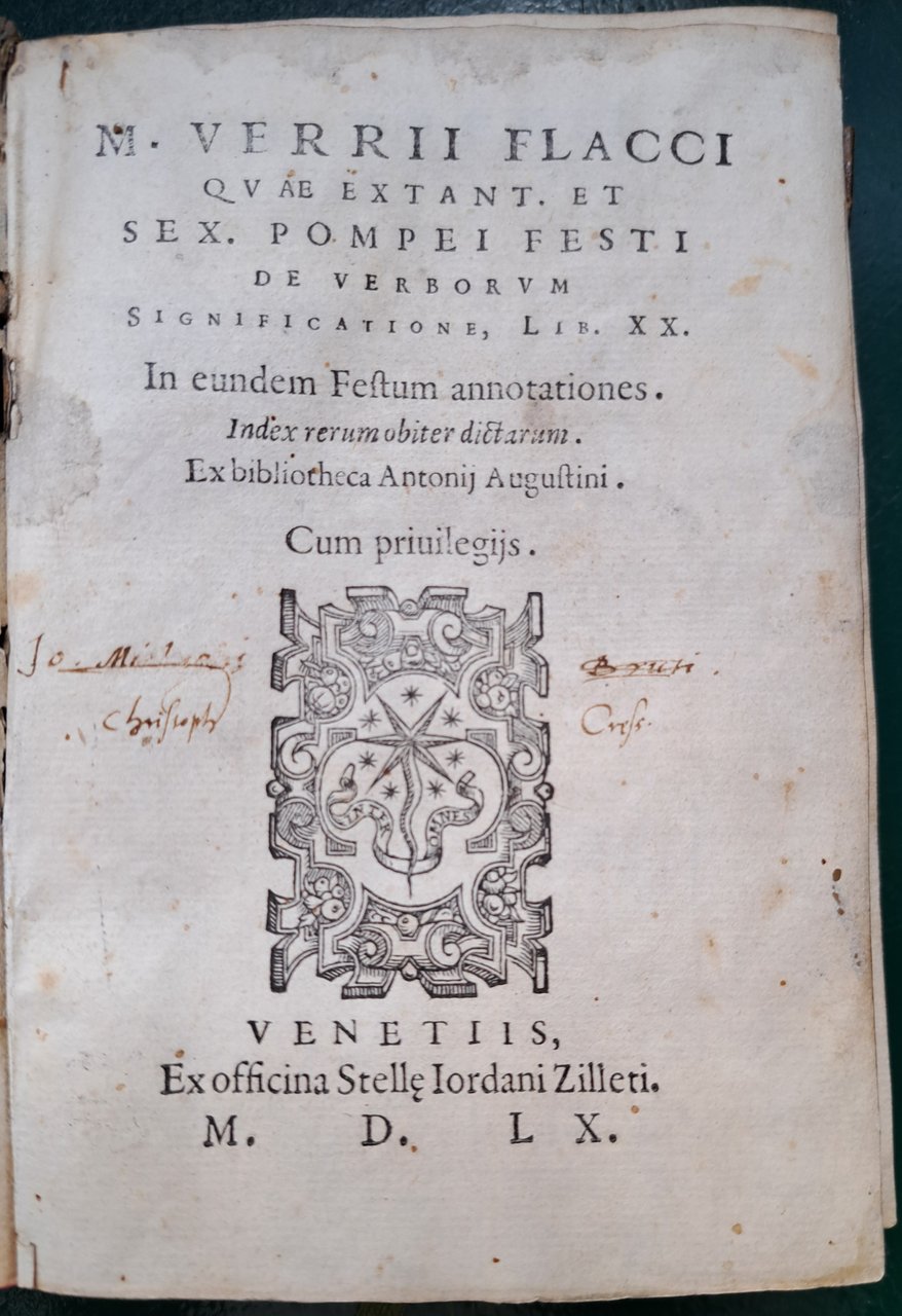 Quae extant, et Sex. Pompei Festi de verborum significatione Lib. …