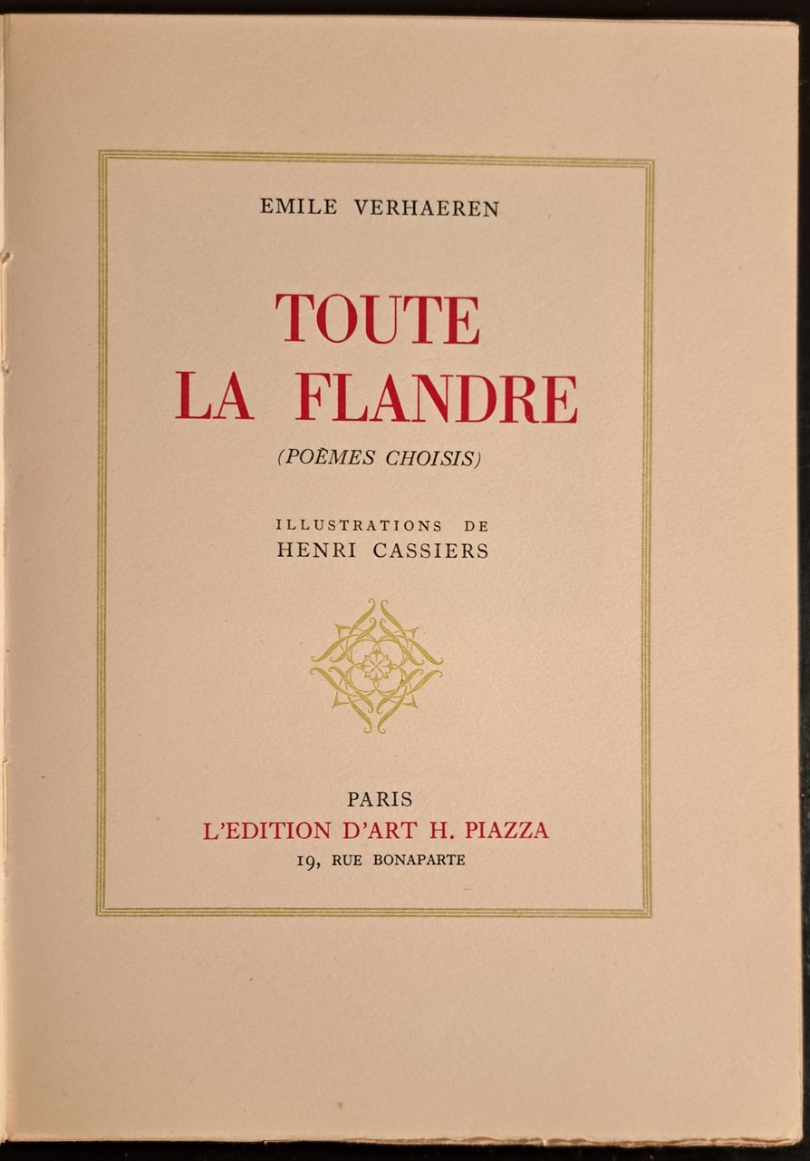 Toute la Flandre (poèmes choisis)