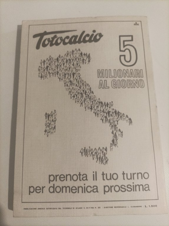 Almanacco illustrato del calcio 1969. prima edizione originale