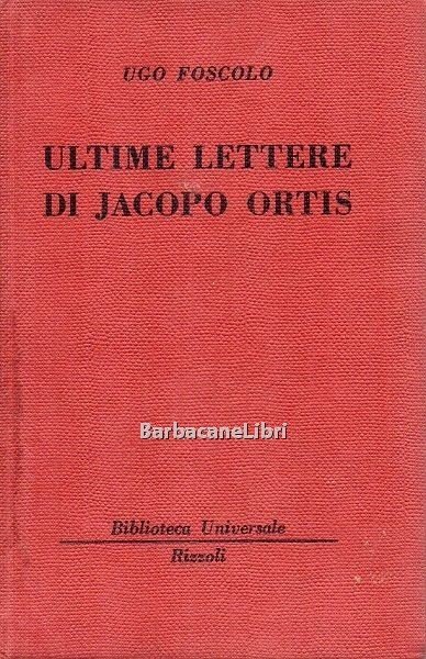 Ultime lettere di Jacopo Ortis