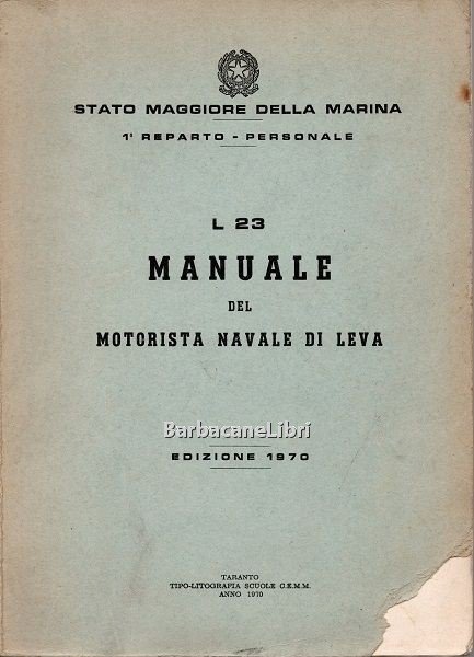 Manuale del motorista navale di leva L 23