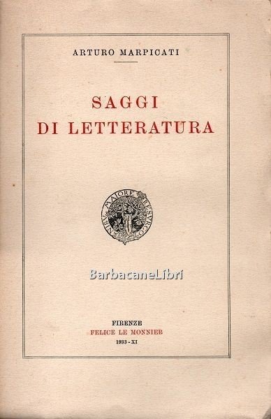 Saggi di letteratura. Nel bimillenario della nascita di Virgilio