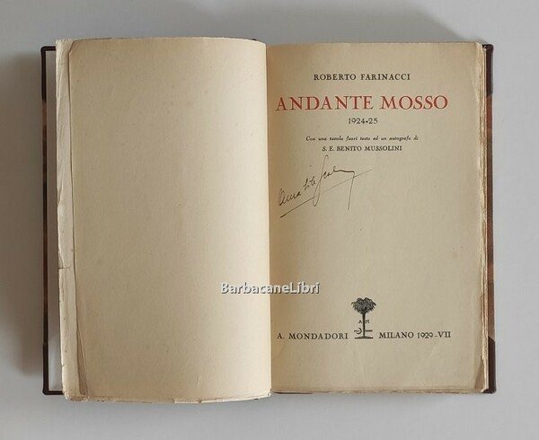 Andante mosso 1924-25. Raccolta di articoli pubblicati in Cremona Nuova …