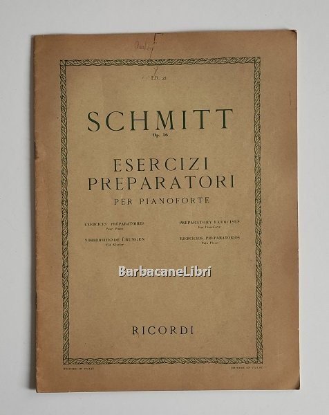 Esercizi preparatori per pianoforte Op. 16. Per acquistare l'indipendenza e …