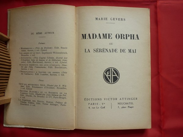 Madame Orpha ou La sérénade de mai