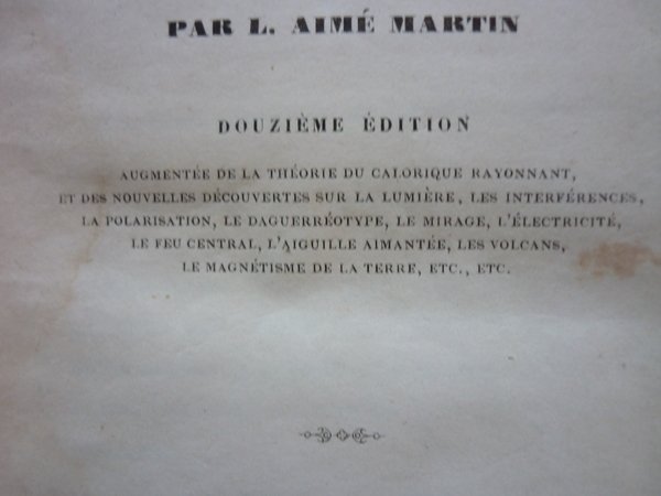 Lettres à Sophie sur la Physique, la Chimie et l'Histoire …