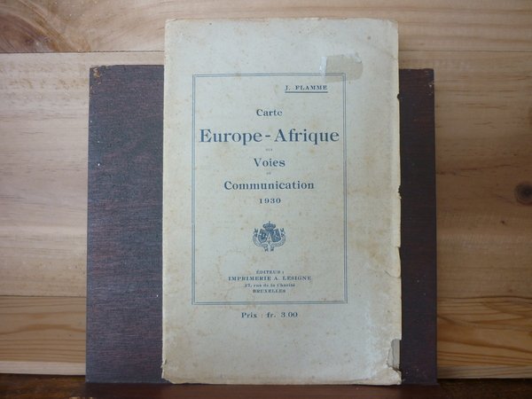 Carte Europe-Afrique des voies de communication 1930