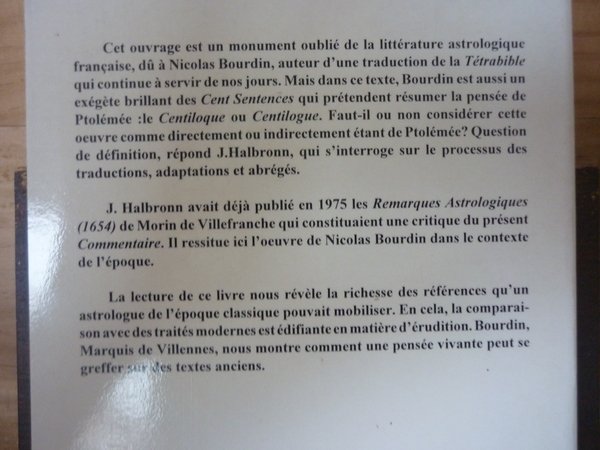 Le Centilogue de Ptolomée ou la seconde partie de l'Uranie