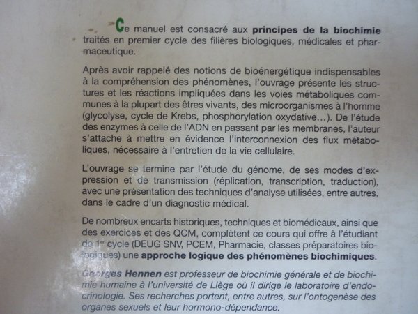 Biochimie 1er cycle