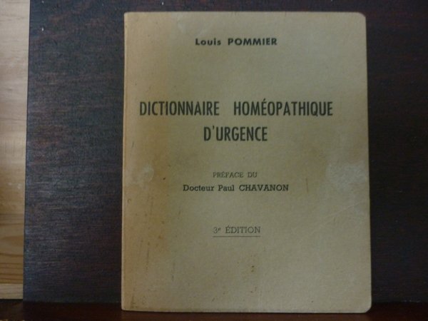 Dictionnaire homéopathique d'urgence