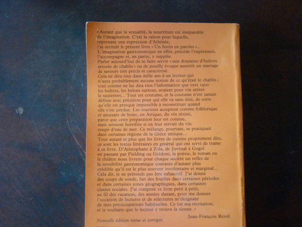 Un festin en paroles. Histoire littéraire de la sensibilité gastronomique …